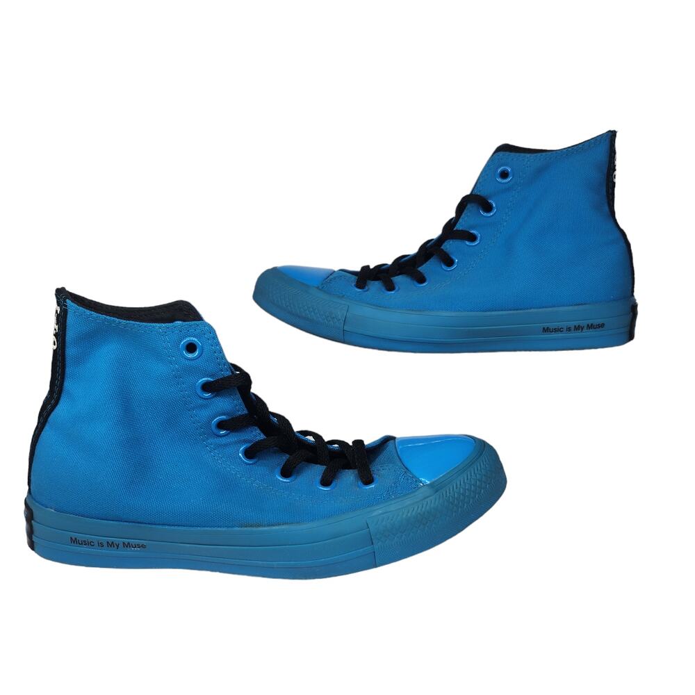 Converse All Star Shoes Womens 6.5 Solid Blue High Tops OPI Limited Edition